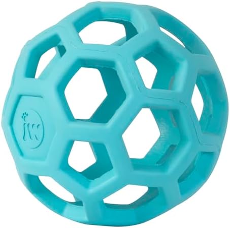 JW Pet HOL-ee Roller Dog Puzzle Ball, Large 5.5in, Natural Rubber, Blue - Image 2