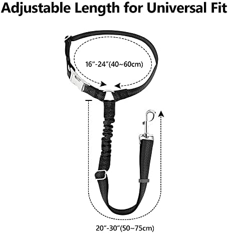 Plutus Pet Dog Seat Belt for Car Headrest, Reflective with Elastic Bungee - Image 7