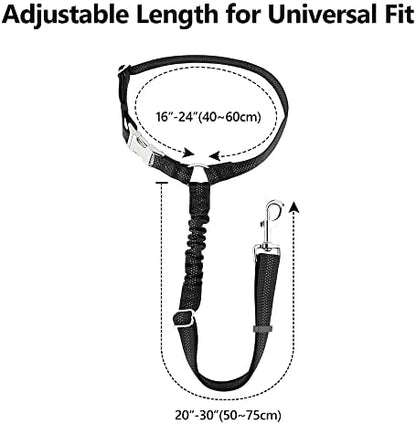 Plutus Pet Dog Seat Belt for Car Headrest, Reflective with Elastic Bungee - Image 7