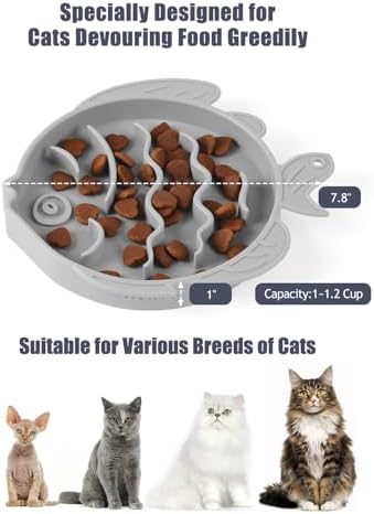 Coomazy Slow Feeder Cat Bowl Silicone Pet Puzzle Feeder for Slow Eating - Image 6