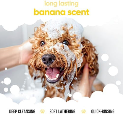 Banana Dog Shampoo by Buddycare | Deep Cleansing Shampoo for Dogs | Banana Scented | with Aloe Vera and Pro Vitamin B5 (16.9oz) - Image 4