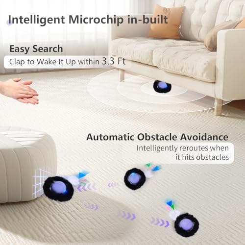 ORSDA Cat Toys, Interactive Activated Moving Ball in 7 Holes Mat, Automatic Fast Rolling Ball, Hide and Seek Toys for Indoor Cats, Exercise Kicker Mouse Catching Game - Image 5