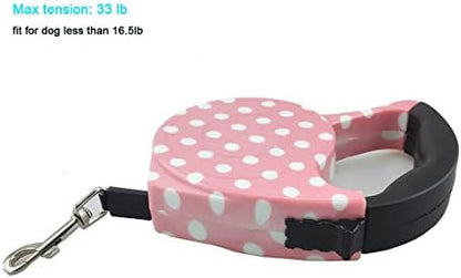 Blovess Yueton 16.5 ft Pet Dog Cat Puppy Retractable Leash Traction Rope Walking Lead Leash (Pink) - Image 2