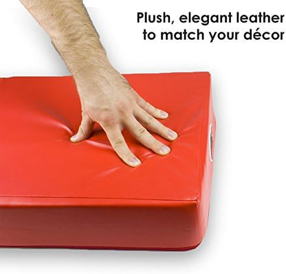 Weebo Pets Smooth Steps Folding Leather Pet Stairs (Red) - Image 7