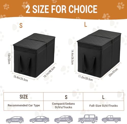 Car Seat Extender for Large Dogs, Back Seat Extender for Dogs up to 120 LBS Large Dog Extender with Storage Car Organizer Gap Filler for Front or Back Seat - Image 2