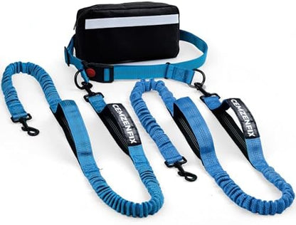 Hands Free Dog Leash for 2 Dogs, Waist Leash with Dual Bungee by Unknown