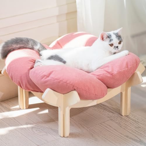 CHEERHOME PETS Elevated Cat Bed for Indoor Cats Couch Sofa Flower by CHEERPALS