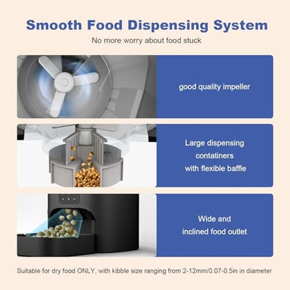 ANDOLL HOME Automatic Cat Feeder, Cat Food Dispenser with 10s Voice Recorder, Pet Feeder up to 8 Meals per Day, Timed Feeder with Dry Food Sealed Ring - Image 6