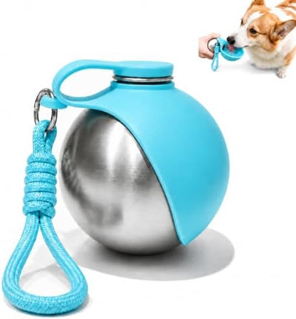 Portable Dog Water Bottle with Bowl, 10oz Leak-Proof Stainless Steel by Unknown