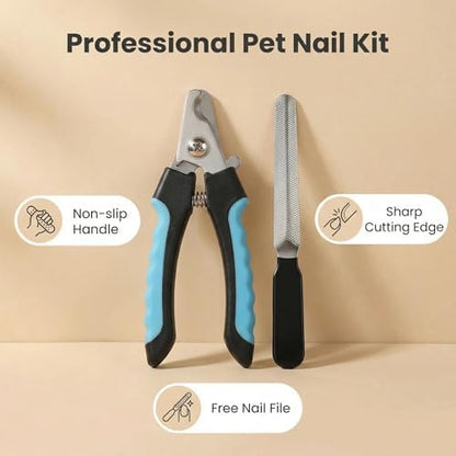 Dog Nail Clippers – Professional, with Safety Guard & File - Image 2