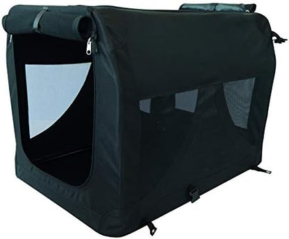 M-PETS Comfort Crate Foldable Dog Crate – Portable Wire & Oxford Soft Crate with Metal Frame, Quick Setup Travel Kennel (XL) - Image 4