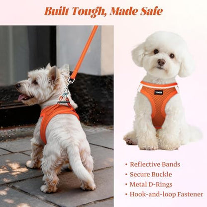 No Pull Dog Puppy Harness and Leash Set Reflective Mesh Vest Medium - Image 5