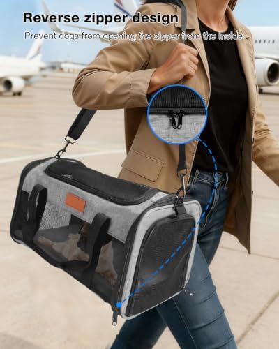 Pet Carrier Airline Approved for Pets Up to 10 Lb, 17x11x9.5 in - Image 5