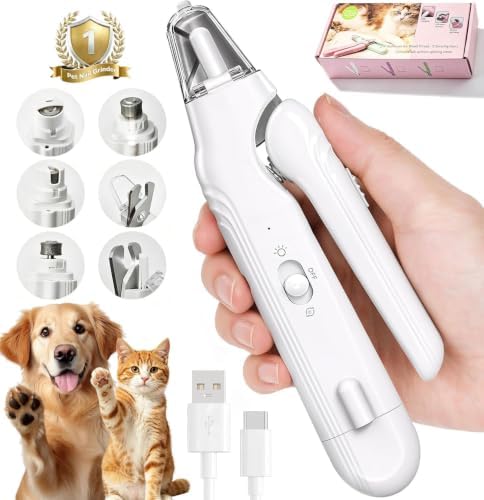 2-in-1 Dog Nail Grinder & Dog Nail Clipper for Sensitive Pets by RGIMF