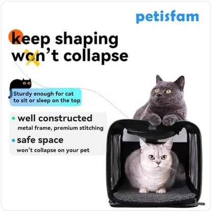 Soft Pet Carrier for Large and Medium Cats, 2 Kitties, Small Dogs. Easy to Get Cat in, Great for Cats that Don't Like Carriers (Blue) - Image 7