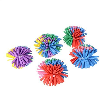 Stock Show 10PCS 1.6" Funny Colorful EVA Flower Ball Foam Cat Toy Kitten Catch/Chase/Play, Random Color