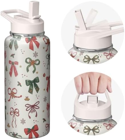 32 oz Christmas Bow Water Bottle by Unknown