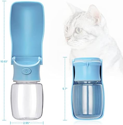 Portable Dog Water Bottle, Foldable Water Bottle for Dog, SkyBlue, 12oz - Image 3
