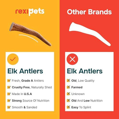 100% Natural - Elk Antlers for Dogs - Naturally Shed in USA - Dog Antler Chews for Medium Breeds - Natural, Long-Lasting Treats for Aggressive Chewers - Dog Chews - No Smell & No Mess - Medium - Image 7