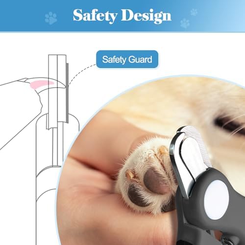 Swihauk Heavy Duty Dog Nail Clippers and Trimmers, Professional Pet Nail Clippers with Nail File for Dogs Cats Small Animal, Claw Clippers with Safety Guard to Prevent Over-Cutting, Gray - Image 4