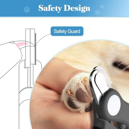 Swihauk Heavy Duty Dog Nail Clippers and Trimmers, Professional Pet Nail Clippers with Nail File for Dogs Cats Small Animal, Claw Clippers with Safety Guard to Prevent Over-Cutting, Gray - Image 4