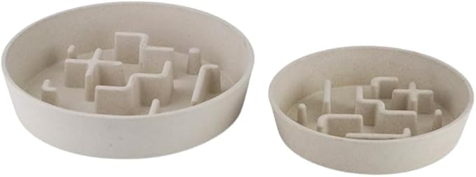 Sustainable Dog Slow Feeder Bowl – 27.7 OZ (820 ML) | Eco-Friendly Material, Dishwasher Safe | Suitable for Dry and Wet Food | Durable and Easy to Clean | Off White