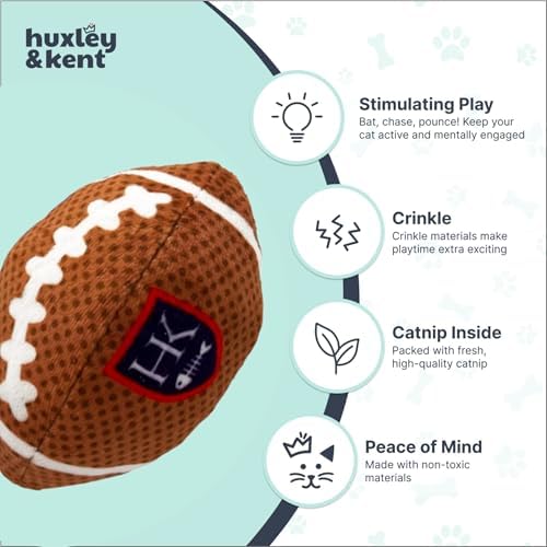 Huxley & Kent Power Plush Squeaky Dog Toy, HK Football - Image 4