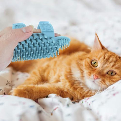 Milisten Cat Corner Self Massager Brush Silicone Pet Grooming Tool for Indoor Cats with Soft Bristles for Loose Hair Removal and Comfortable Massage on Walls and Furniture Corners - Image 3