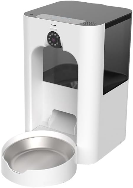 Automatic Smart Feeder with Laser Toy & Pet Camera - WiFi Cat Feeder & Dog Feeder with 2-Way Audio, Night Vision, App Control, Voice Recording, Portion Control, Easy Clean - for Cats & Dogs