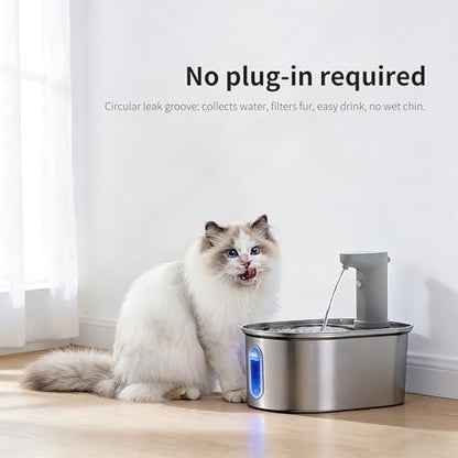 Wireless Cat Water Fountain Cordless Stainless Steel 108oz/3.2L - Image 4