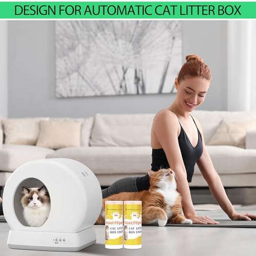 40 Count 18" x 12.6" Cat Litter Box Liners, Replaced Trash Bags Fit for Cat Litter Box MW-SC01/MW-SC02/MW-LR01, Drawstring Waste Drawer Liners for Automatic Litter Box - Image 7