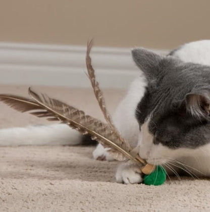 GoCat Kitty Kopter Cat Toy, Throw Toy with Feathers that Spins in the Air - Image 3