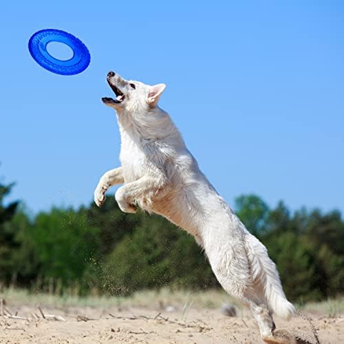 Nerf Dog 10in Enhanced Translucent TPR Tire Flyer - Blue,Medium Breeds - Image 4