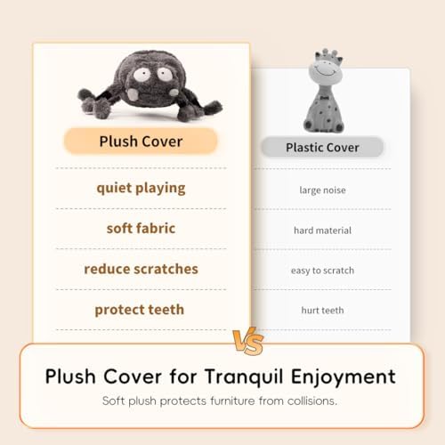 Touch Moving Pet chew, Plush, Interactive Small and Medium Pet Plush Toys Electric Type-C Rechargeable Vibration Ball with Spider Shell Detachable Pet Chew Toys. - Image 7