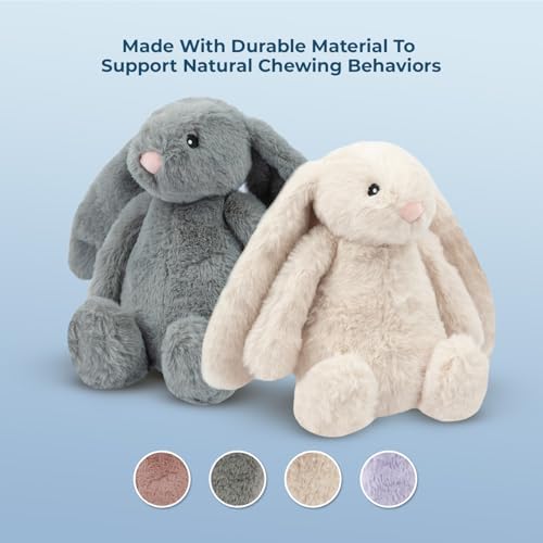 Best Pet Supplies Bunny Buddy Squeaky Plush Dog Toy - Beige, Small - Image 4