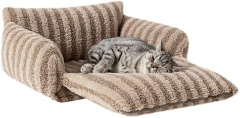 Hollypet Cat Bed Small Dog Orthopedic Couch Beds for Pets up to 13 lbs - Image 2