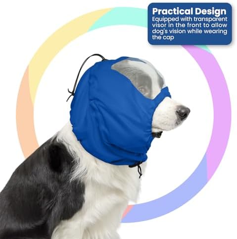 Nanaki Adjustable Shower Caps for Dogs Ear Covers for Bath, Shower Cap Reusable Waterproof, Dog Ear Muffs Snood Protection for Head Protection Hair Cap Bathing Grooming Swimming - Image 3