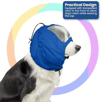 Nanaki Adjustable Shower Caps for Dogs Ear Covers for Bath, Shower Cap Reusable Waterproof, Dog Ear Muffs Snood Protection for Head Protection Hair Cap Bathing Grooming Swimming - Image 3