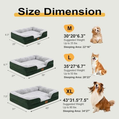 Orthopedic Dog Bed Medium Size Dog, Memory Foam Dog Bed Couch, 30" L - Image 4