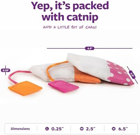 SmartyKat (2 Count Tea Teazers Catnip Cat Toys - Pink/Orange, 2 Count - Image 3