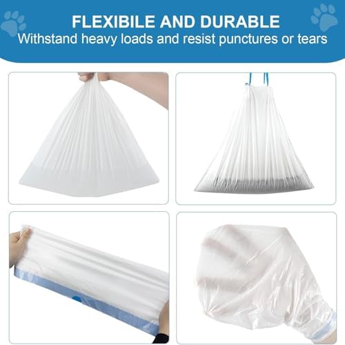 Self Cleaning Cat Litter Box Liners-45 Counts, Extra Thick Litter Bags for Automatic Cat Litter Box Robot with Drawstring Trash Bags Compatible with PetPivot - Image 6