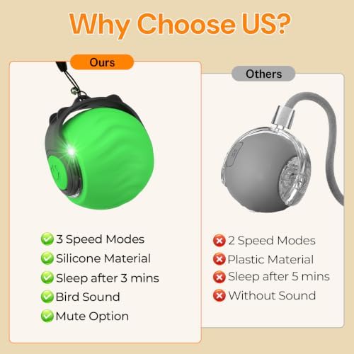Interactive Cat Toys with Bird Sounds & 6 Speed Modes for Indoor Cats Play - Image 4