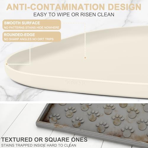 SMILOOL Waterproof Silicone Pet Food Mat with Raised Edge for Dog & Cat - Image 5