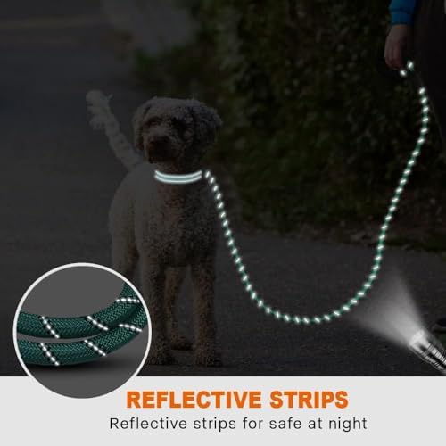 Taglory Rope Dog Leash for Small Medium Dogs, 6 FT Padded Handle, Turquoise - Image 5