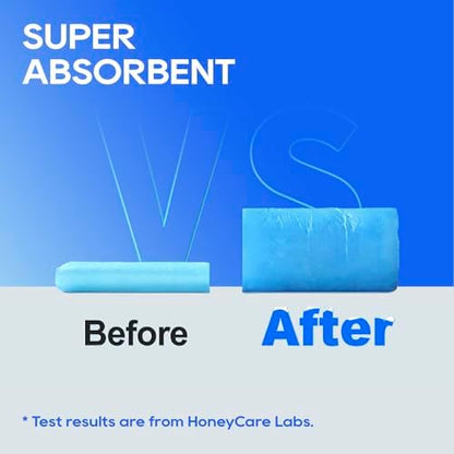 Honey Care All-Absorb, Small 17.5" x 23.5", 120 Count, Dog and Puppy Training Pads, Ultra Absorbent and Odor Eliminating, Leak-Proof 5-Layer Potty Training Pads with Quick-Dry Surface, Blue, A05 - Image 5