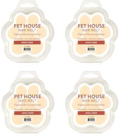 Apple Cider Wax Melts for Warmer Plant-Based Wax, 4 Pack Pet House by OneFurAll