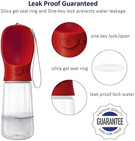 WePet Portable Dog Water Bottle, 19 OZ, Leak Proof Puppy Water Dispenser with Drinking Feeder for Pets Outdoor Walking, Hiking, Travel, Food Grade Plastic - Image 4