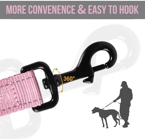 OneTigris No-Pull Dog Leash with Handle for Medium Large Dogs (Pink, 6FT) - Image 5