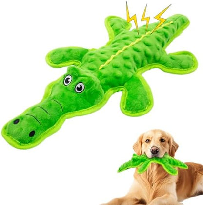 No Stuffing Dog Squeak Toys, Chew Toys for Small, Large Puppies Crocodile by Unknown