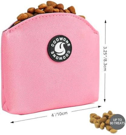 Dog Treat Pouch Magnetic Closure Small Dog Training Treat Pouch Pocket Sized Small Dog Treat Pouch with Clip (Pink) - Image 5